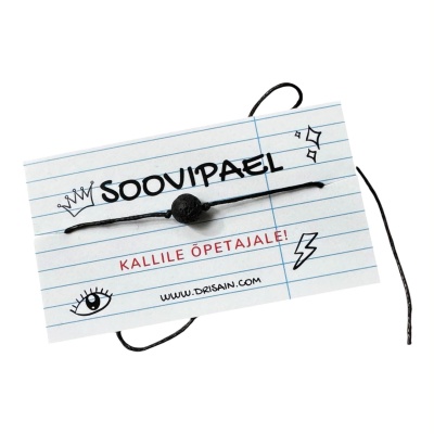 Soovipael õpetajale laavakiviga 8mm