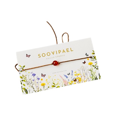 Soovipael karneooliga 6mm - kaardil KALLILE SÕBRALE