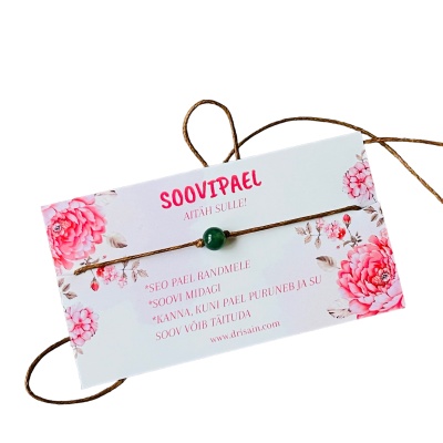 Soovipael sammalaahaadiga 6mm - kaardil AITÄH SULLE!