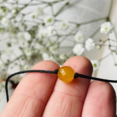 Soovipael tahutud kollase jadeiidiga 8mm